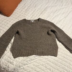 Alex Mill Ribbed Taupe Sweater